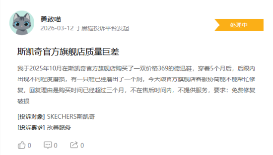 315在行动|有消费者称斯凯奇存在官方旗舰店产品质量差，商家拒绝售后等问题-第1张图片-51吃大瓜