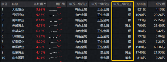 业绩提振！中国铝业创历史最优业绩！华宝基金有色ETF（159876）逆市上探1.76%，天山铝业一字涨停！-第2张图片-51吃大瓜